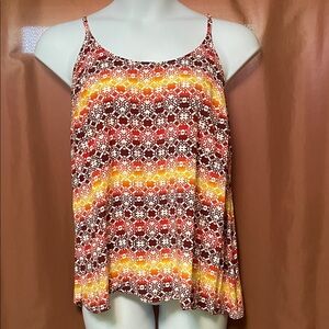 Boutique Vibrant Women's Camisole Top in Red, Orange, and Yellow